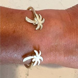 Silver bracelet with palm trees